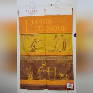 NWT Coucke Pastis Petanque Kitchen Towel